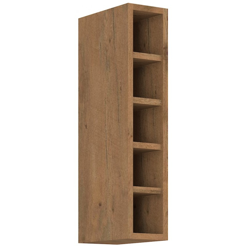 Horní otevřená skříňka VANYA - šířka 15 cm, dub lancelot
