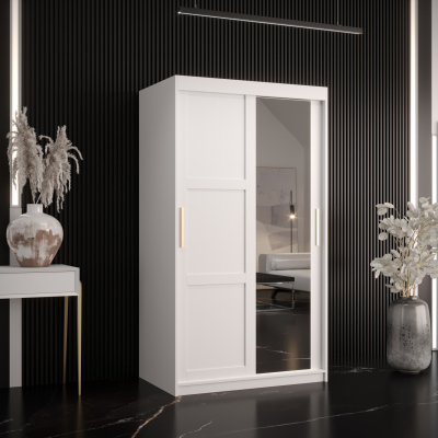 Šatní skříň RAISA 2 - šířka 100 cm, bílá