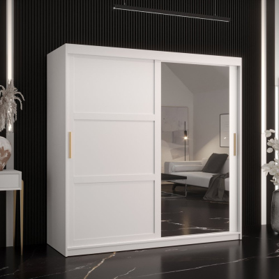 Šatní skříň RAISA 2 - šířka 180 cm, bílá