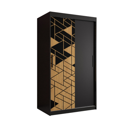 Prostorná skříň s posuvnými dveřmi SAVENA 1 - šířka 100 cm, černá
