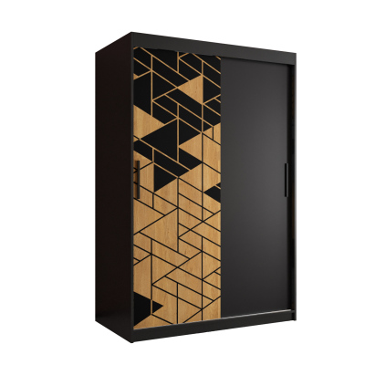 Prostorná skříň s posuvnými dveřmi SAVENA 1 - šířka 120 cm, černá