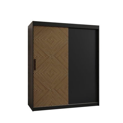 Šatní skříň SHEILA 1 - šířka 150 cm, černá