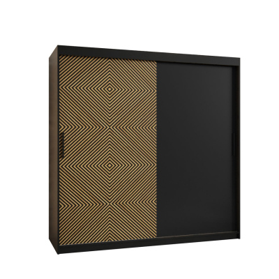 Šatní skříň SHEILA 1 - šířka 180 cm, černá