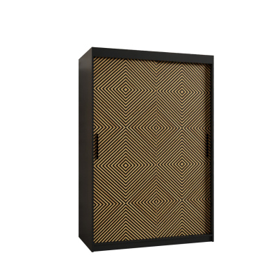 Šatní skříň SHEILA 2 - šířka 120 cm, černá