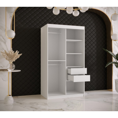 Šatní skříň s posuvnými dveřmi SUZAN 3 - šířka 100 cm, bílá