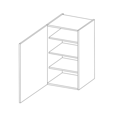 Vysoká horní skříňka ADARA - šířka 50 cm, krémová / dub artisan