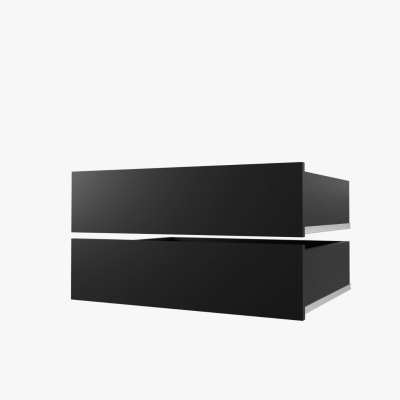 Šatní skříň SAGA 2 - šířka 180 cm, černá