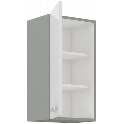 Horní kuchyňská skříňka ULLERIKE - šířka 40 cm, bílá / šedá