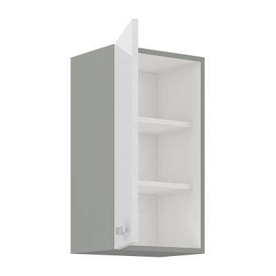 Horní kuchyňská skříňka ULLERIKE - šířka 45 cm, bílá / šedá