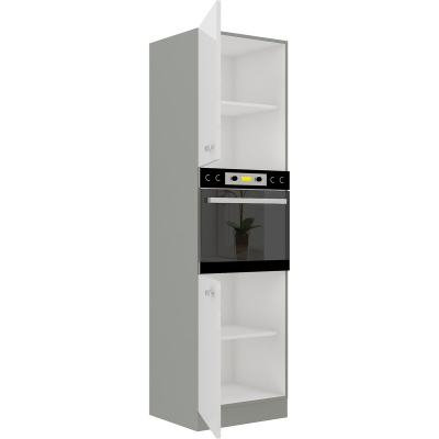 Kuchyňská skříň na vestavnou troubu ULLERIKE - šířka 60 cm, bílá / šedá