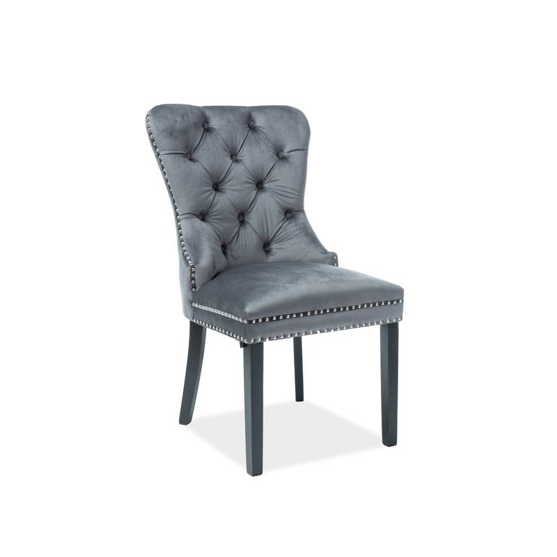 Čalouněná židle CHANTAL - šedá / černá