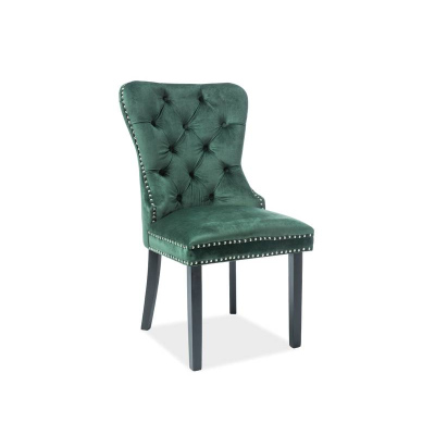 Čalouněná židle CHANTAL - zelená / černá