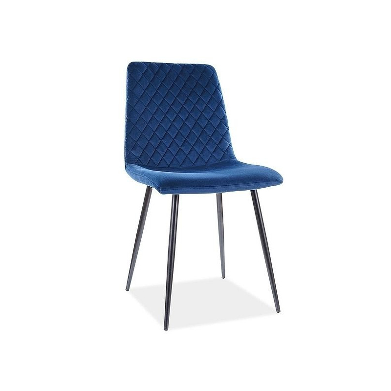 Čalouněná jídelní židle TEONA - modrá / černá