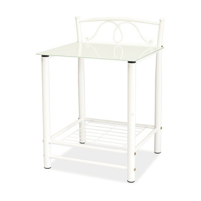 Stylový noční stolek CASPIAN - bílý