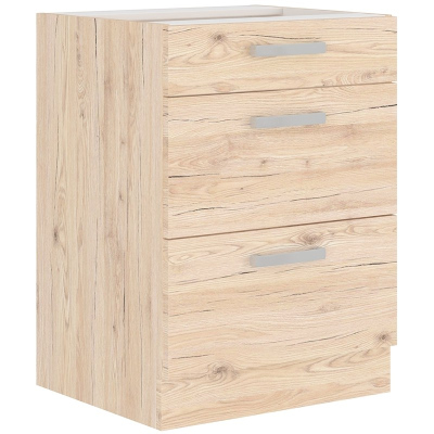 Šuplíková skříňka BERIT - šířka 60 cm, dub bordeaux