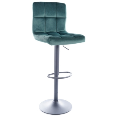 Barová židle LEONORA - zelená / černá
