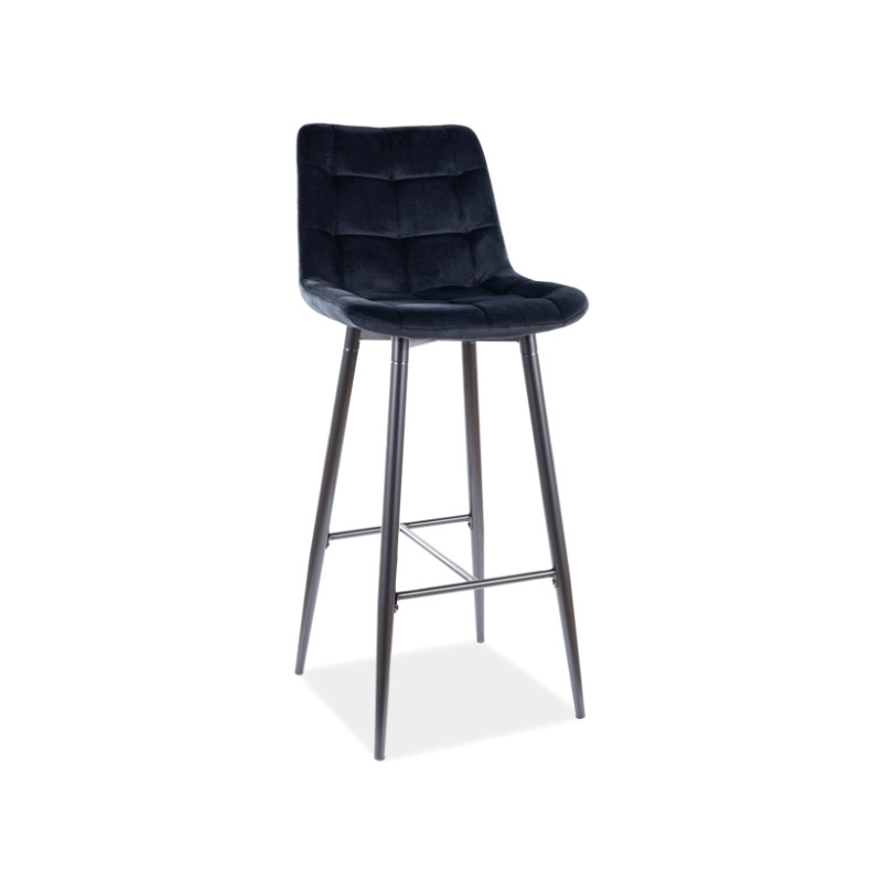 Čalouněná barová židle LYA - černá
