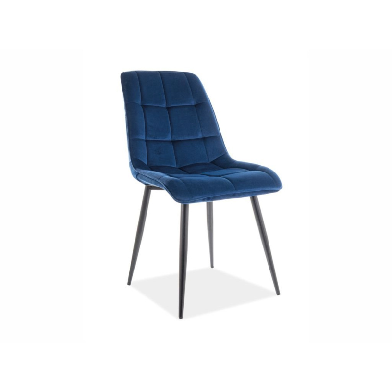 Čalouněná jídelní židle LYA - modrá / černá