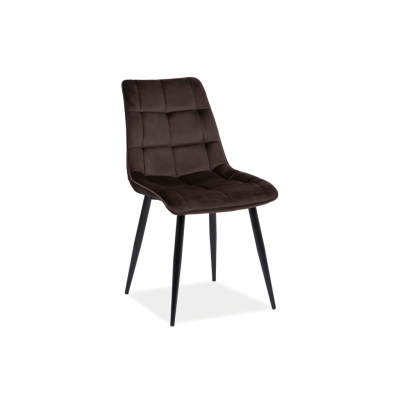 Čalouněná jídelní židle LYA - hnědá / černá