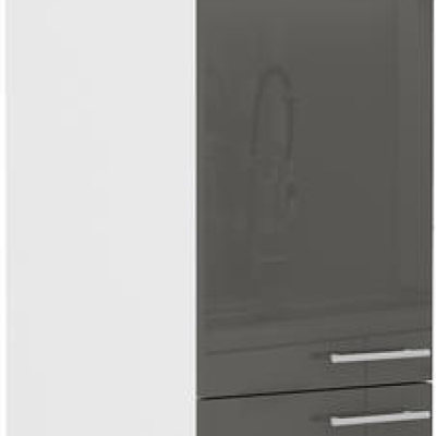 Potravinová skříň LAJLA - šířka 40 cm, šedá / bílá