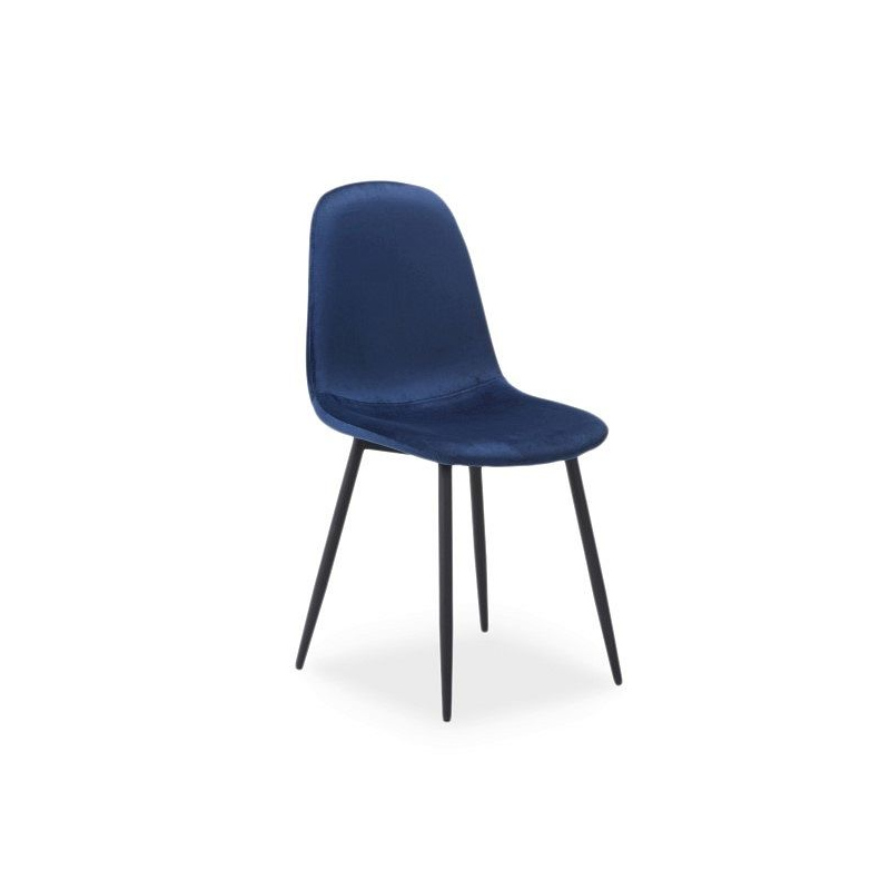 Čalouněná židle FRESIA - černá / modrá