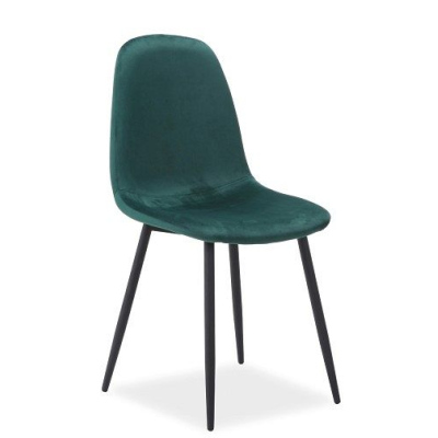 Čalouněná židle FRESIA - černá / zelená
