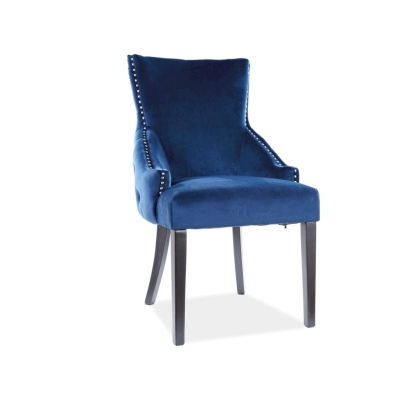 Designová jídelní židle GABY - černá / modrá
