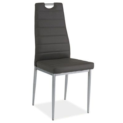 Jídelní židle HALINA - chrom / šedá