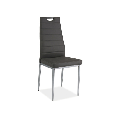 Jídelní židle HALINA - chrom / šedá