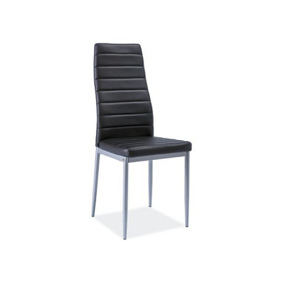 Čalouněná jídelní židle HAILEY 2 - hliníková / černá