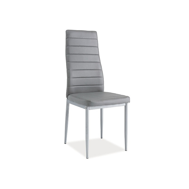 Čalouněná jídelní židle HAILEY 2 - hliníková / šedá