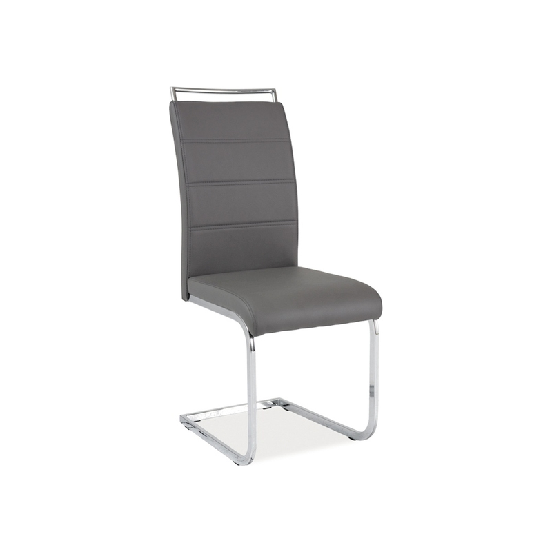 Čalouněná jídelní židle TALITA 1 - chrom / šedá