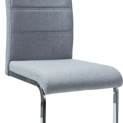 Čalouněná jídelní židle TALITA 2 - chrom / šedá