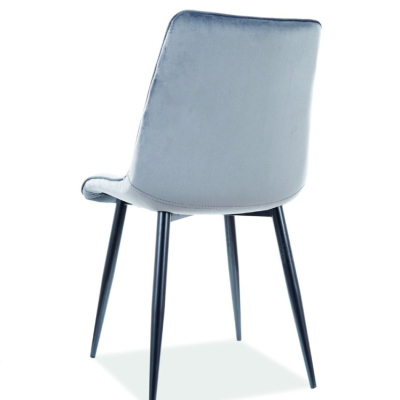 Čalouněná jídelní židle KAILA - šedá / černá