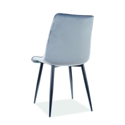Čalouněná jídelní židle KAILA - šedá / černá