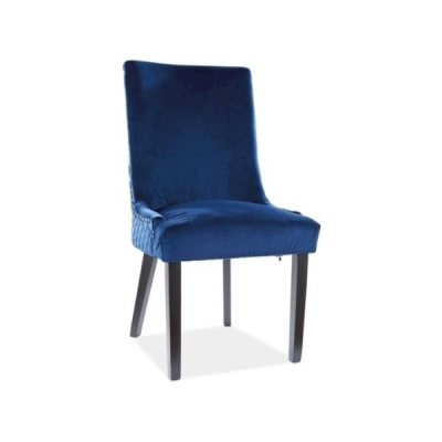 Čalouněná jídelní židle LETA - modrá / černá