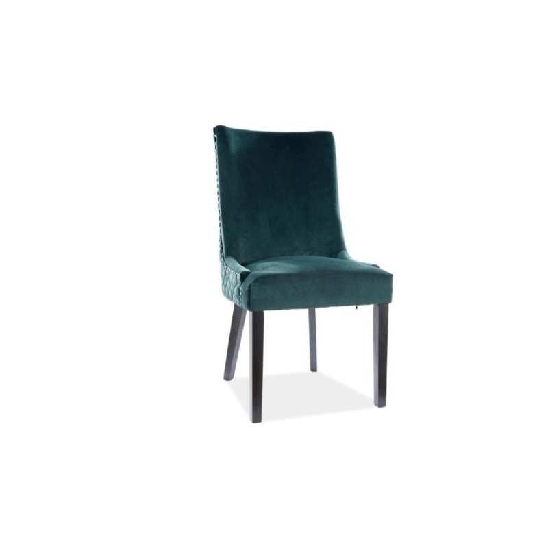 Čalouněná jídelní židle LETA - zelená / černá