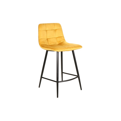 Barová židle LUMI - černá / žlutá