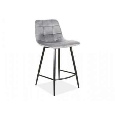 Barová židle LUMI - černá / šedá