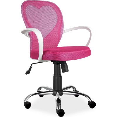 Dětská otočná židle ELGA - růžová