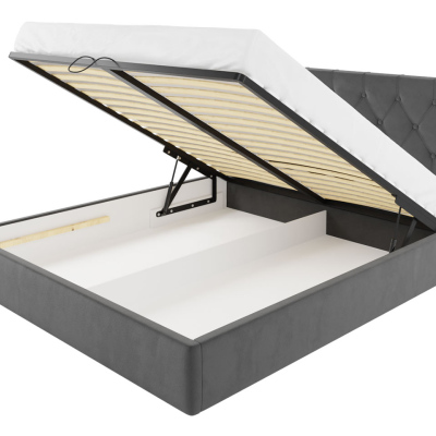 Čalouněná dvojlůžková postel 180x200 SENCE 3 - hnědá