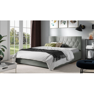 Čalouněná jednolůžková postel 120x200 SENCE 3 - šedá