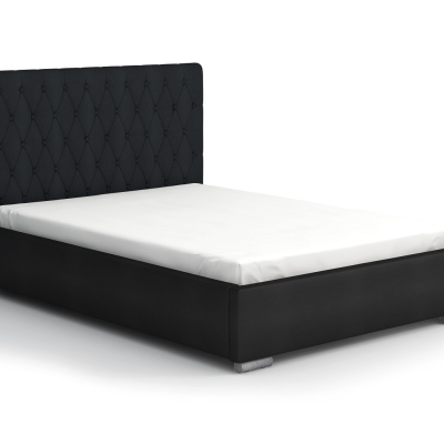 VÝPRODEJ - Designová manželská postel 180x200 SIRENA - černá / černá