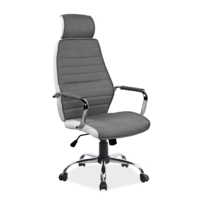 Kancelářská židle EDMUNDA - šedá / bílá