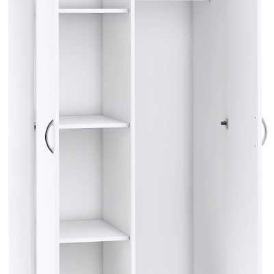 Dvoudveřová šatní skříň VILIA - šířka 85 cm, bílá