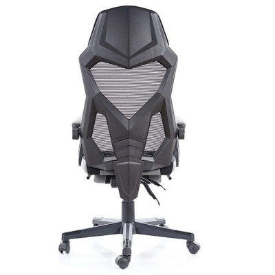 Kancelářská židle s výsuvnou podnožkou TEDA - černá / šedá