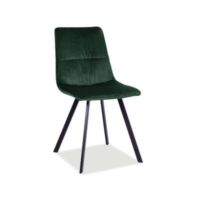 Čalouněná židle JANTRA - černá / zelená