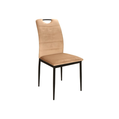 Čalouněná jídelní židle GAJANA - černá / béžová