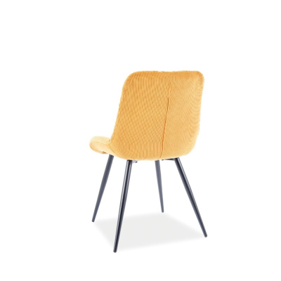 Čalouněná jídelní židle NUTALA - černá / žlutá