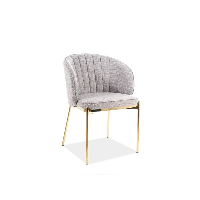 Stylová židle NIOBA - zlatá / šedá